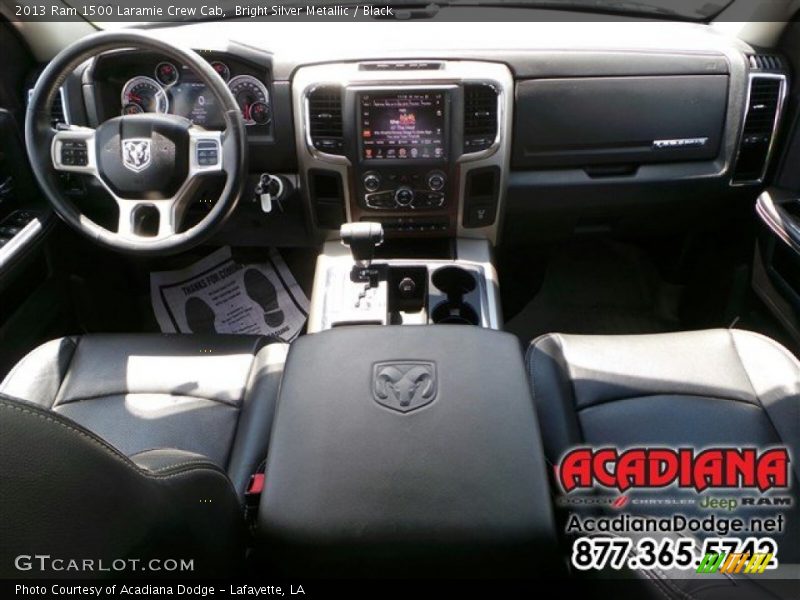 Bright Silver Metallic / Black 2013 Ram 1500 Laramie Crew Cab