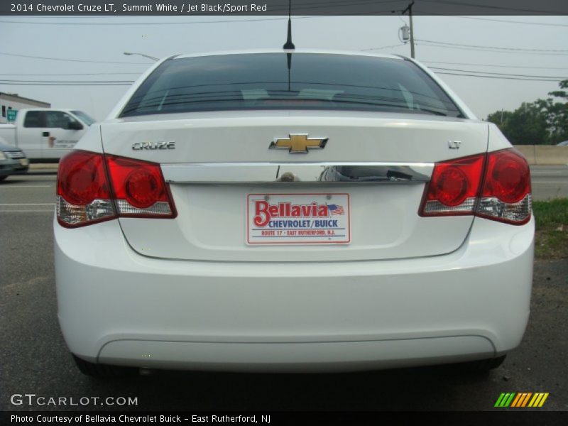 Summit White / Jet Black/Sport Red 2014 Chevrolet Cruze LT