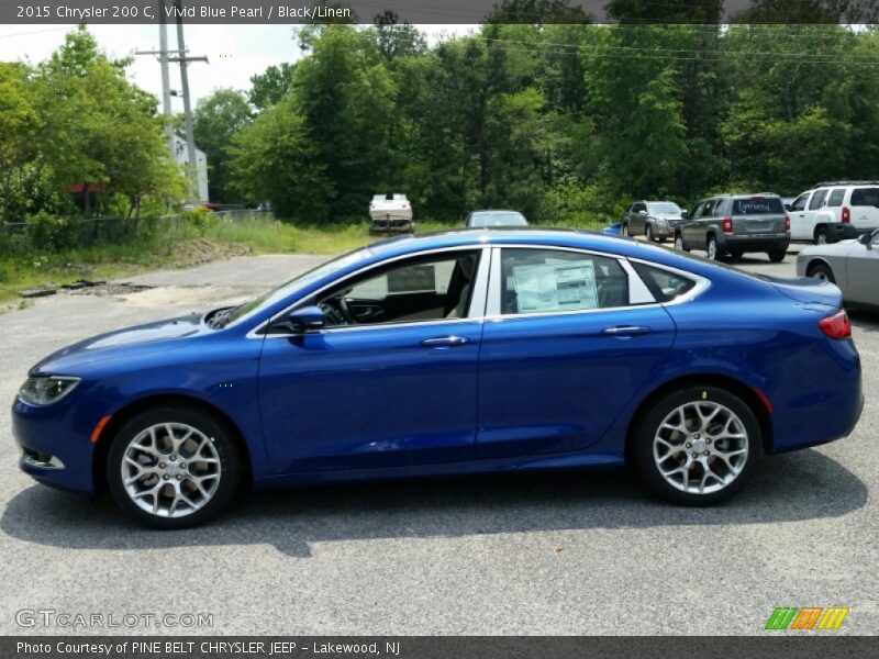 Vivid Blue Pearl / Black/Linen 2015 Chrysler 200 C