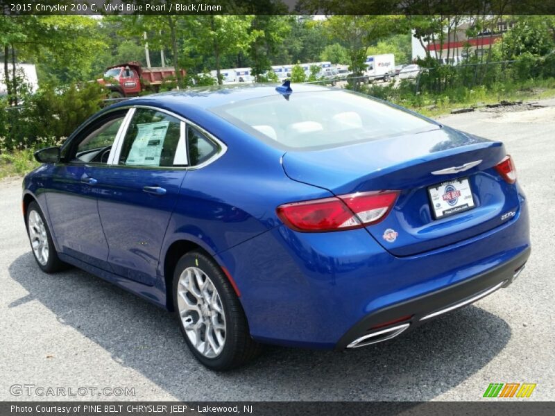 Vivid Blue Pearl / Black/Linen 2015 Chrysler 200 C