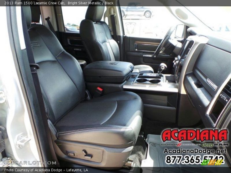 Bright Silver Metallic / Black 2013 Ram 1500 Laramie Crew Cab