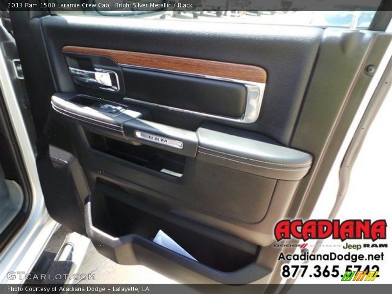 Bright Silver Metallic / Black 2013 Ram 1500 Laramie Crew Cab