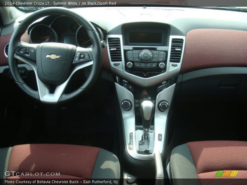 Summit White / Jet Black/Sport Red 2014 Chevrolet Cruze LT
