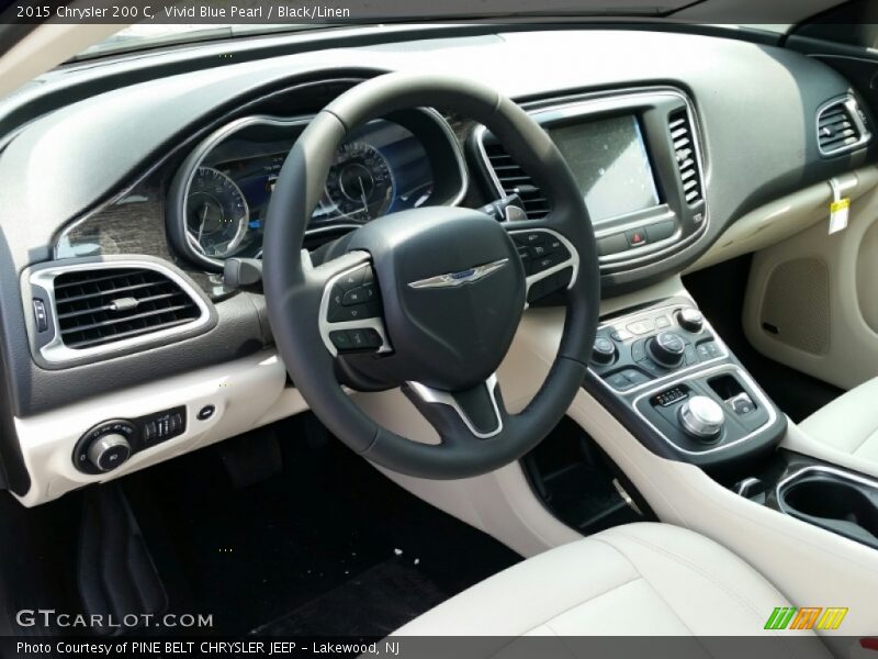 Vivid Blue Pearl / Black/Linen 2015 Chrysler 200 C