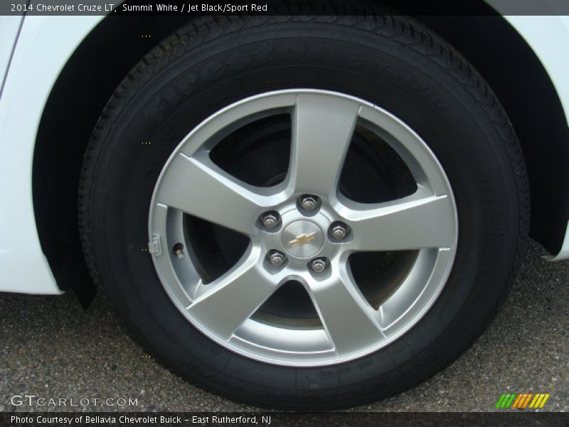 Summit White / Jet Black/Sport Red 2014 Chevrolet Cruze LT