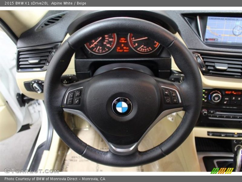 Alpine White / Beige 2015 BMW X1 sDrive28i