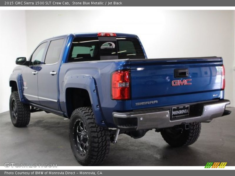 Stone Blue Metallic / Jet Black 2015 GMC Sierra 1500 SLT Crew Cab