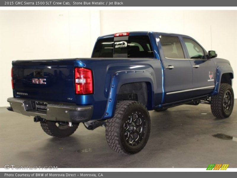Stone Blue Metallic / Jet Black 2015 GMC Sierra 1500 SLT Crew Cab