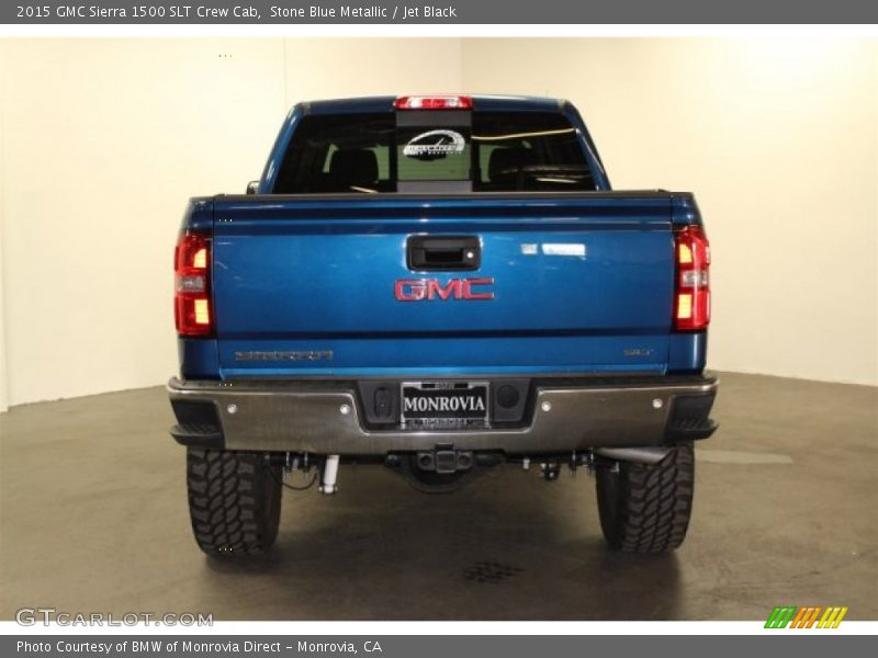 Stone Blue Metallic / Jet Black 2015 GMC Sierra 1500 SLT Crew Cab