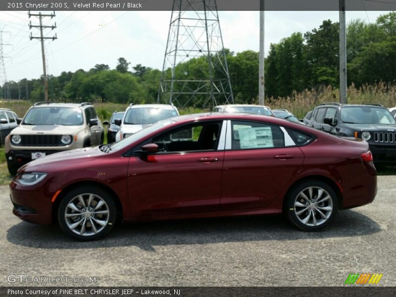 Velvet Red Pearl / Black 2015 Chrysler 200 S