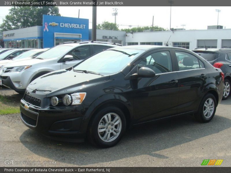 Black Granite Metallic / Jet Black/Brick 2014 Chevrolet Sonic LT Sedan