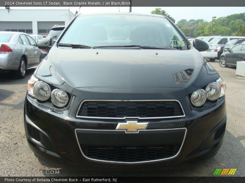 Black Granite Metallic / Jet Black/Brick 2014 Chevrolet Sonic LT Sedan