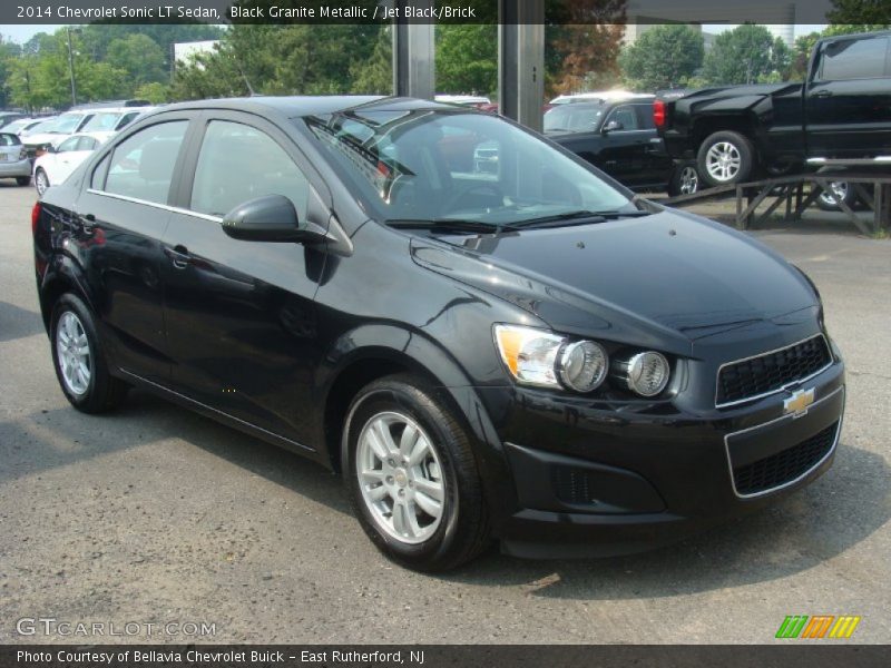Black Granite Metallic / Jet Black/Brick 2014 Chevrolet Sonic LT Sedan