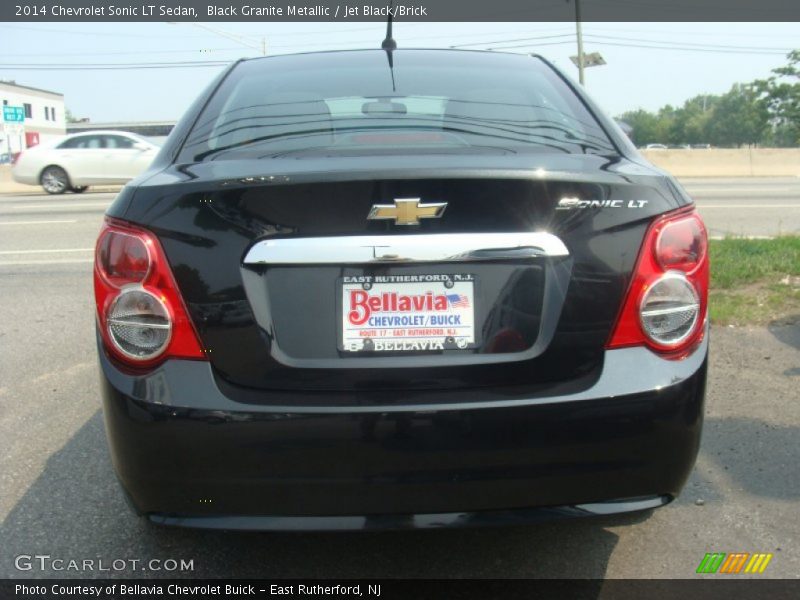 Black Granite Metallic / Jet Black/Brick 2014 Chevrolet Sonic LT Sedan