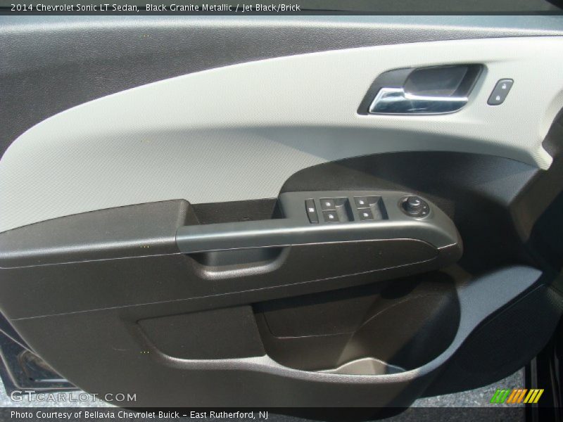 Black Granite Metallic / Jet Black/Brick 2014 Chevrolet Sonic LT Sedan