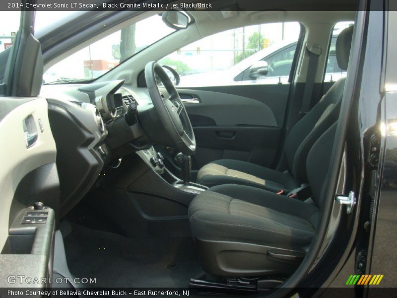 Black Granite Metallic / Jet Black/Brick 2014 Chevrolet Sonic LT Sedan