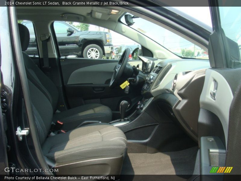 Black Granite Metallic / Jet Black/Brick 2014 Chevrolet Sonic LT Sedan
