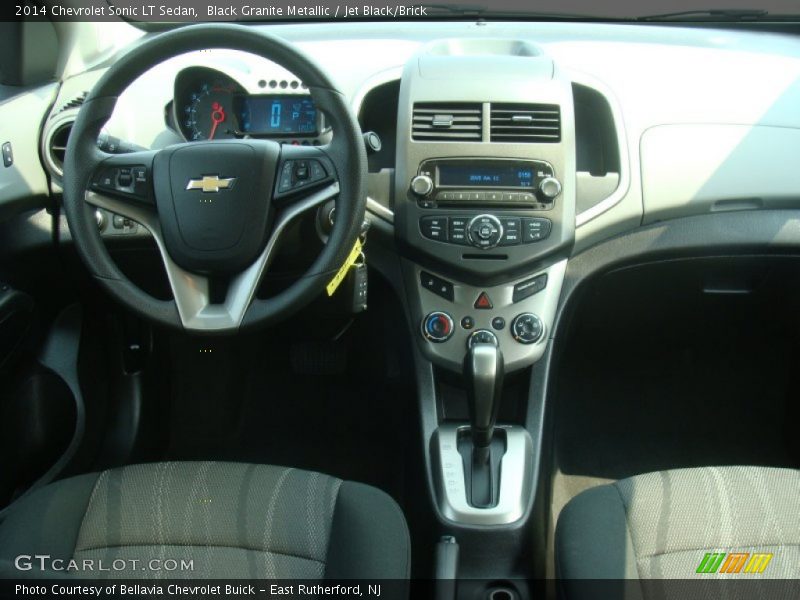 Black Granite Metallic / Jet Black/Brick 2014 Chevrolet Sonic LT Sedan