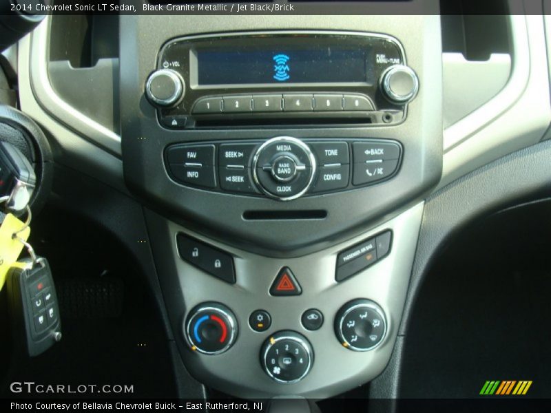 Black Granite Metallic / Jet Black/Brick 2014 Chevrolet Sonic LT Sedan