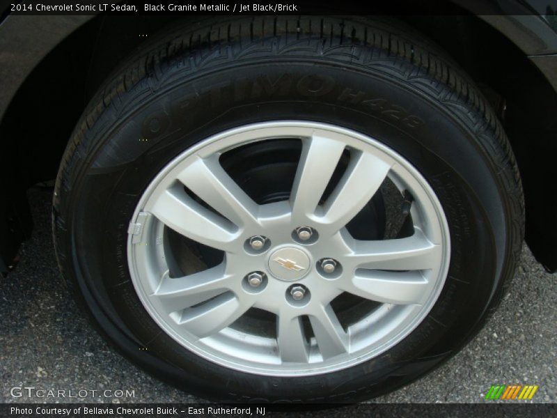 Black Granite Metallic / Jet Black/Brick 2014 Chevrolet Sonic LT Sedan