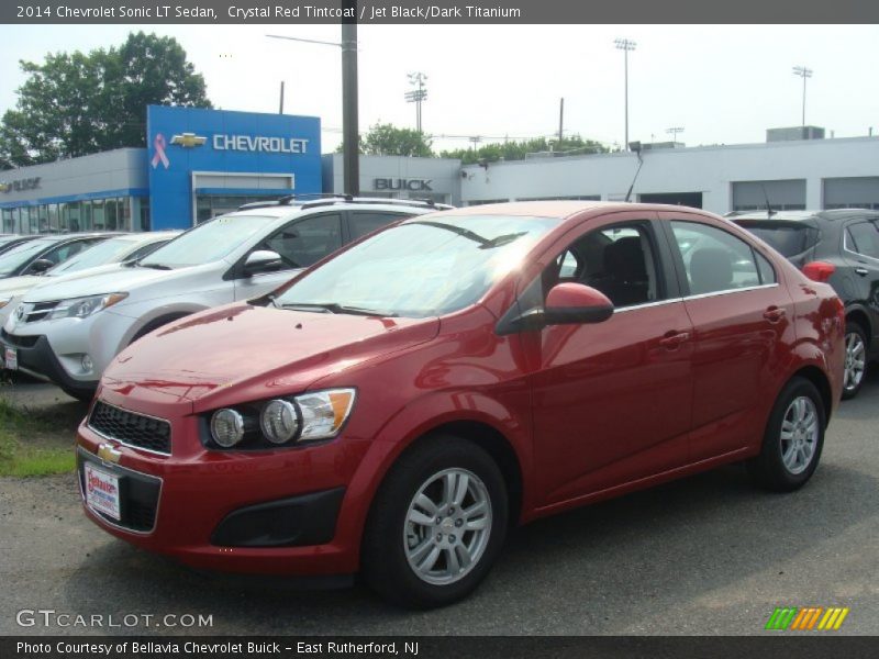 Crystal Red Tintcoat / Jet Black/Dark Titanium 2014 Chevrolet Sonic LT Sedan