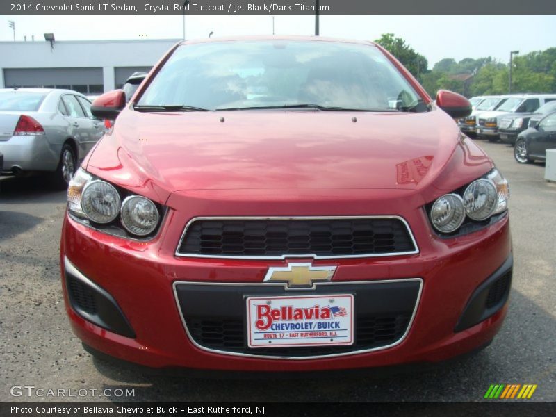 Crystal Red Tintcoat / Jet Black/Dark Titanium 2014 Chevrolet Sonic LT Sedan