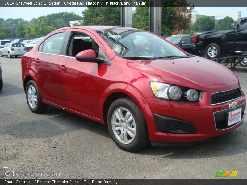 Crystal Red Tintcoat / Jet Black/Dark Titanium 2014 Chevrolet Sonic LT Sedan