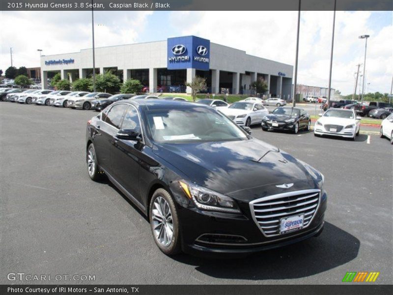 Caspian Black / Black 2015 Hyundai Genesis 3.8 Sedan