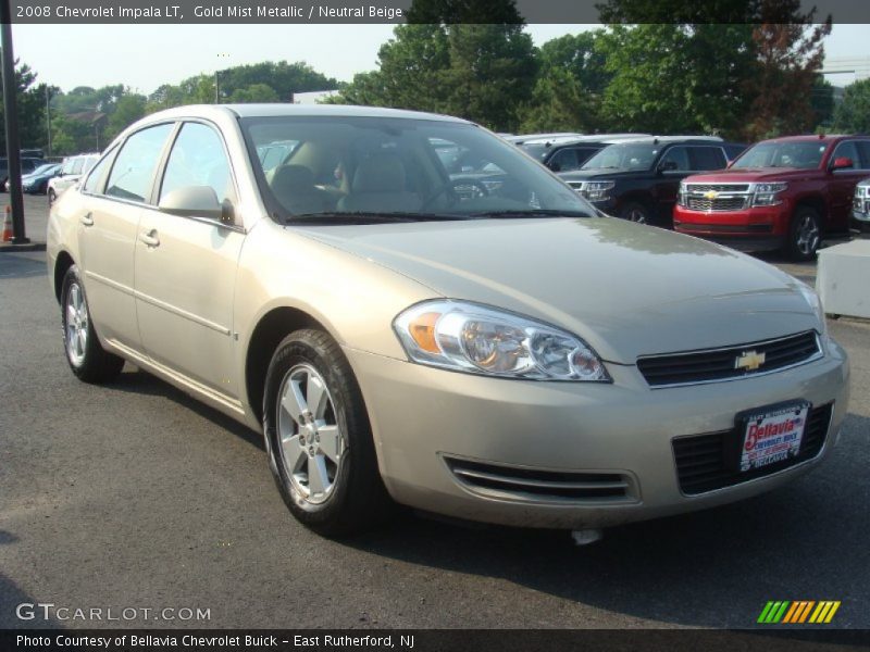 Gold Mist Metallic / Neutral Beige 2008 Chevrolet Impala LT
