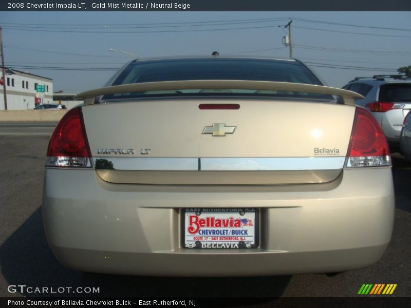 Gold Mist Metallic / Neutral Beige 2008 Chevrolet Impala LT