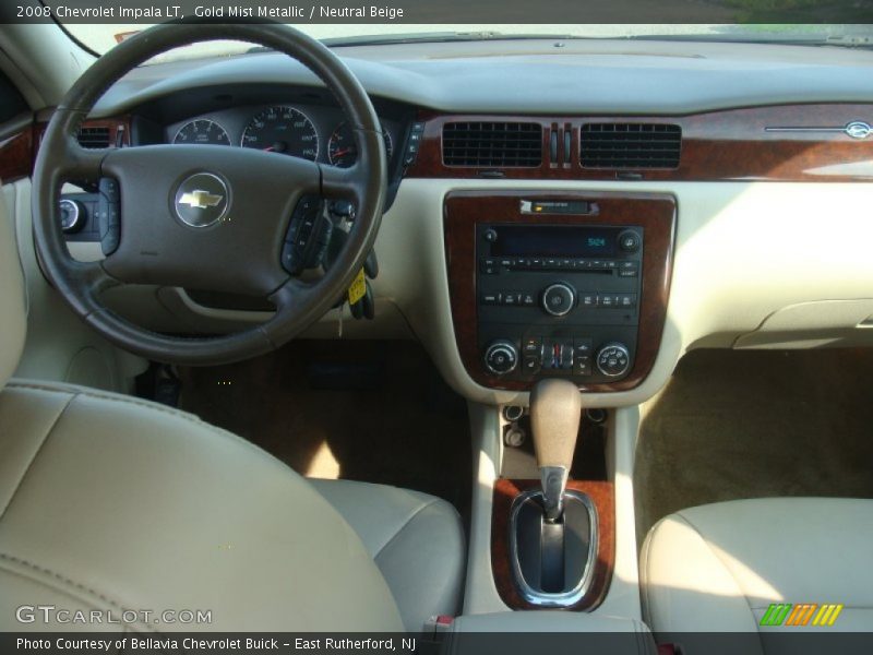 Gold Mist Metallic / Neutral Beige 2008 Chevrolet Impala LT