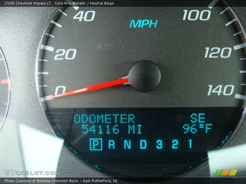Gold Mist Metallic / Neutral Beige 2008 Chevrolet Impala LT