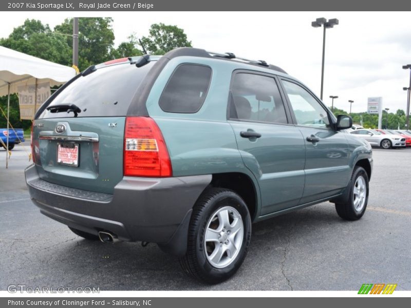 Royal Jade Green / Beige 2007 Kia Sportage LX