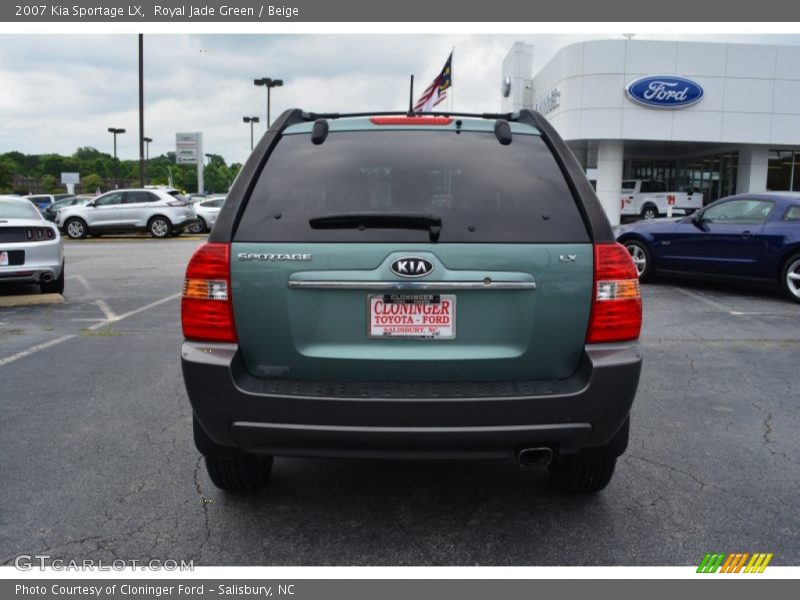 Royal Jade Green / Beige 2007 Kia Sportage LX