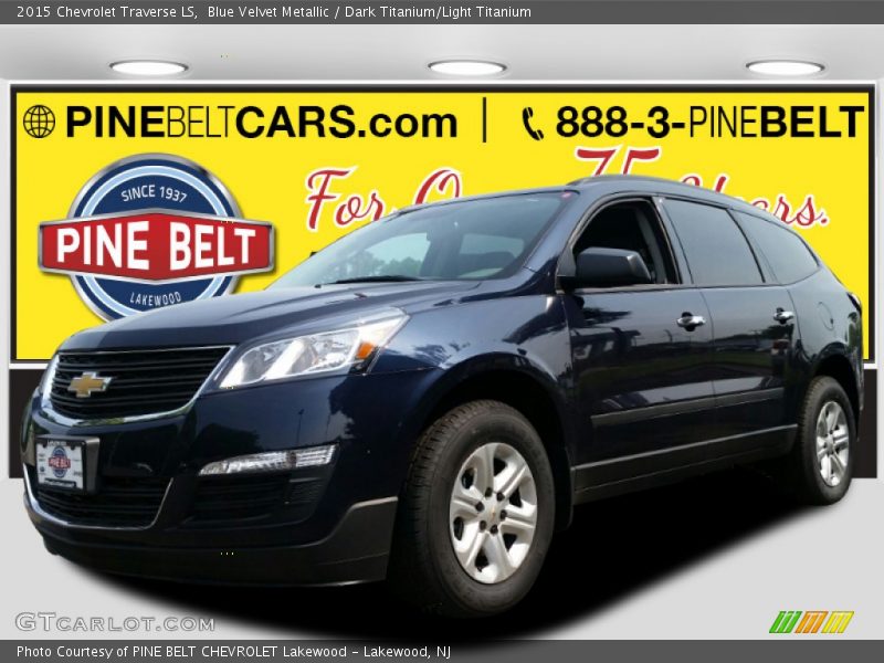 Blue Velvet Metallic / Dark Titanium/Light Titanium 2015 Chevrolet Traverse LS