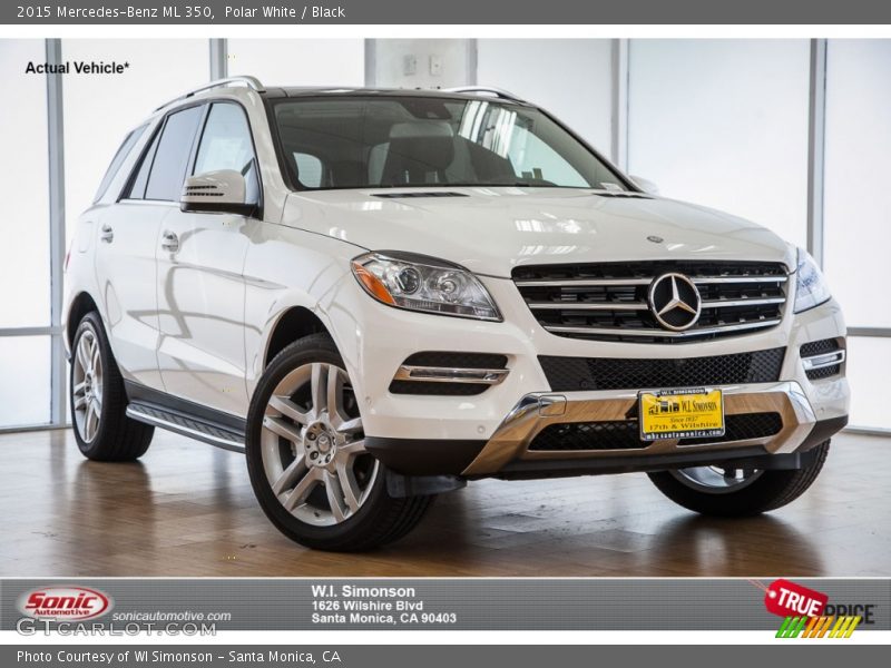 Polar White / Black 2015 Mercedes-Benz ML 350