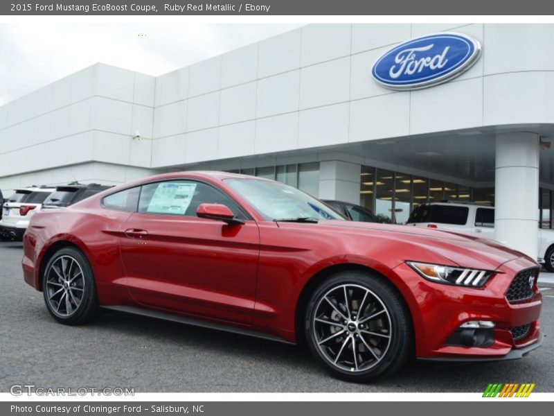 Ruby Red Metallic / Ebony 2015 Ford Mustang EcoBoost Coupe