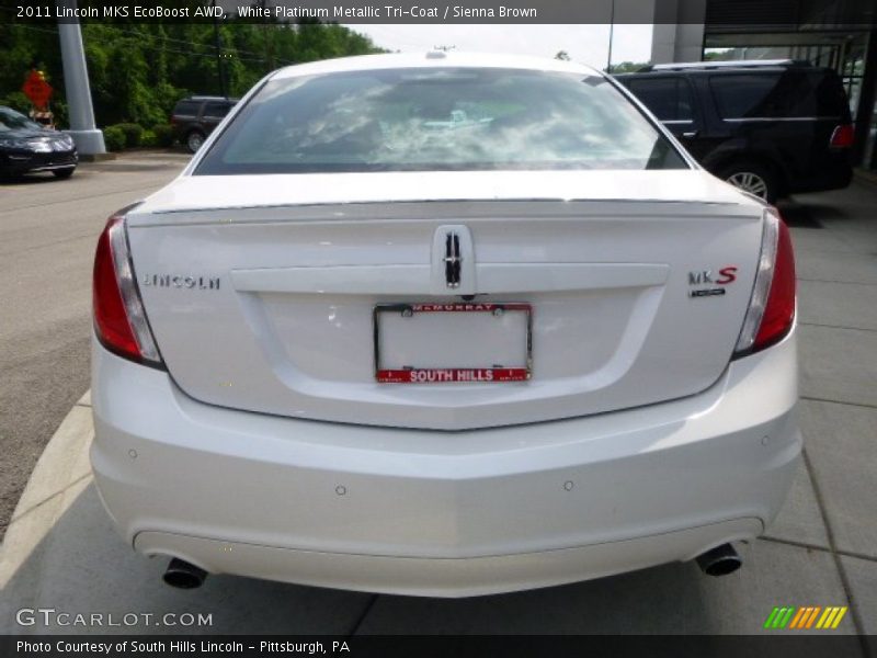 White Platinum Metallic Tri-Coat / Sienna Brown 2011 Lincoln MKS EcoBoost AWD