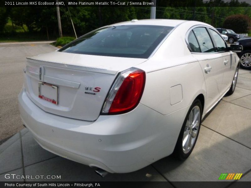 White Platinum Metallic Tri-Coat / Sienna Brown 2011 Lincoln MKS EcoBoost AWD