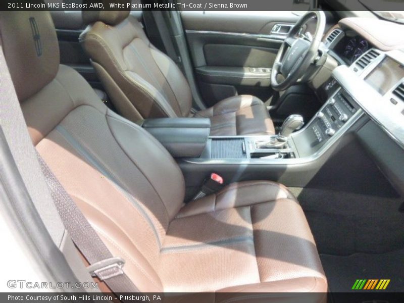 White Platinum Metallic Tri-Coat / Sienna Brown 2011 Lincoln MKS EcoBoost AWD