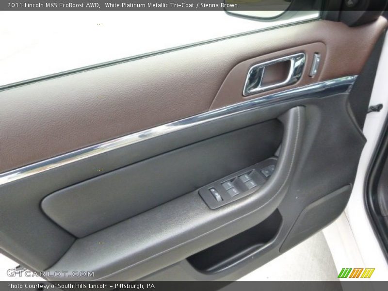 White Platinum Metallic Tri-Coat / Sienna Brown 2011 Lincoln MKS EcoBoost AWD