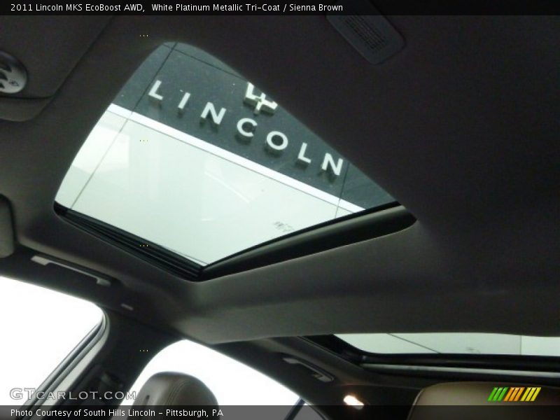 White Platinum Metallic Tri-Coat / Sienna Brown 2011 Lincoln MKS EcoBoost AWD