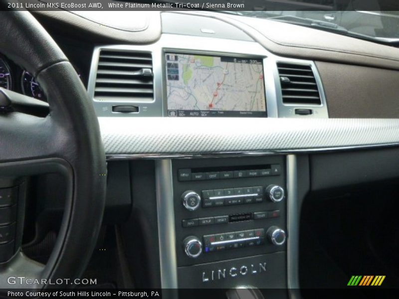 White Platinum Metallic Tri-Coat / Sienna Brown 2011 Lincoln MKS EcoBoost AWD