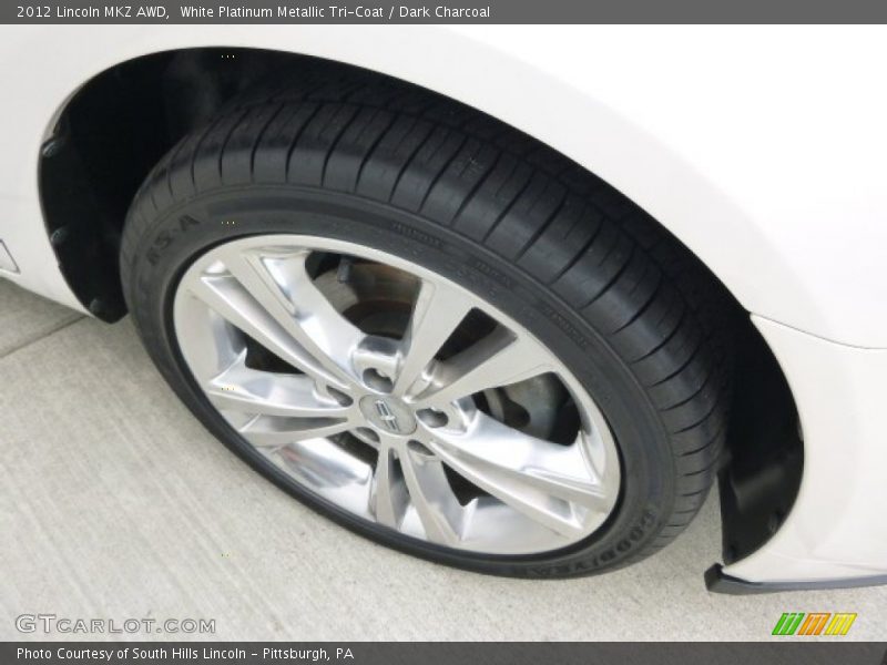 White Platinum Metallic Tri-Coat / Dark Charcoal 2012 Lincoln MKZ AWD