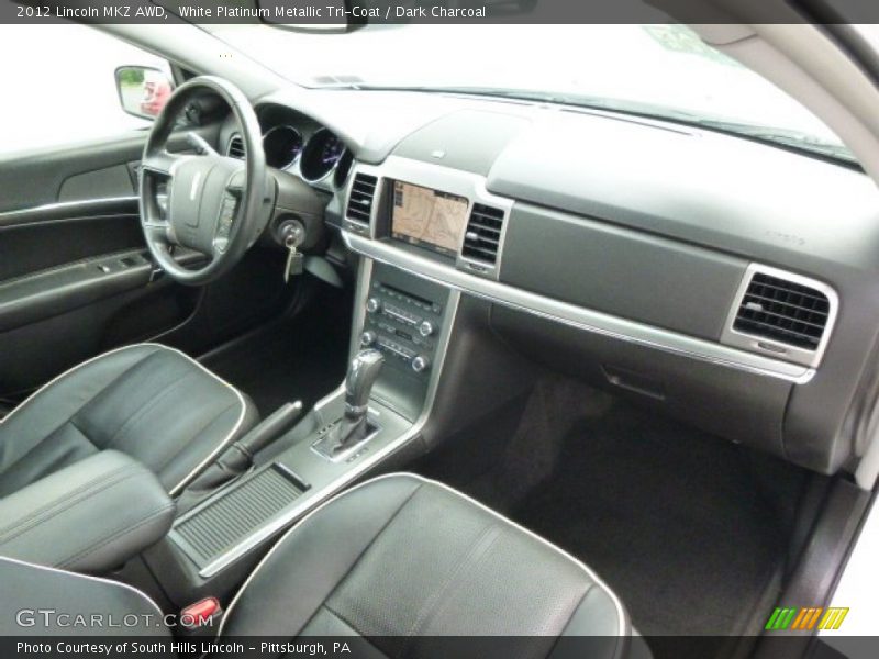 White Platinum Metallic Tri-Coat / Dark Charcoal 2012 Lincoln MKZ AWD