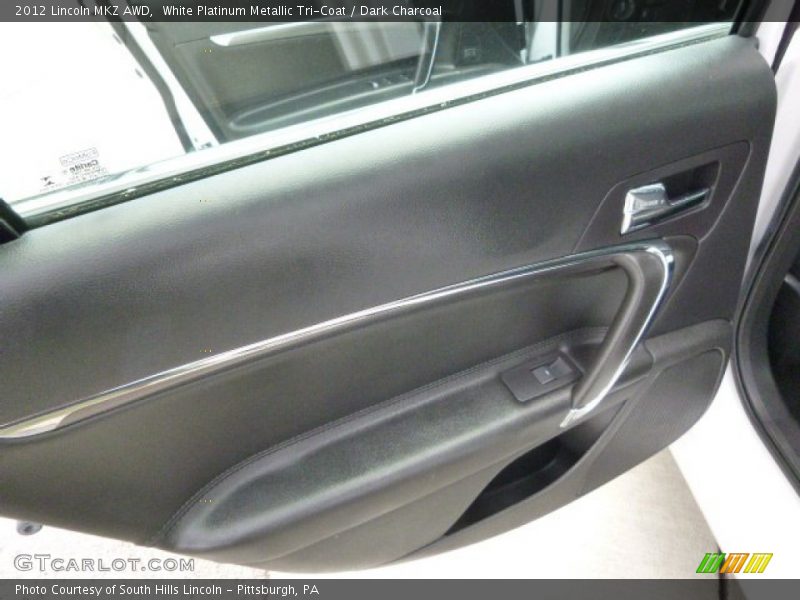 White Platinum Metallic Tri-Coat / Dark Charcoal 2012 Lincoln MKZ AWD