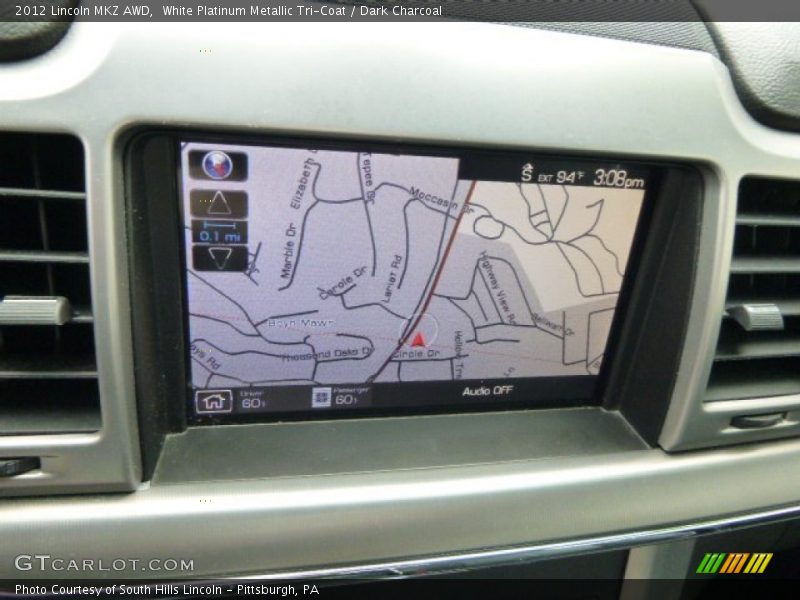 White Platinum Metallic Tri-Coat / Dark Charcoal 2012 Lincoln MKZ AWD