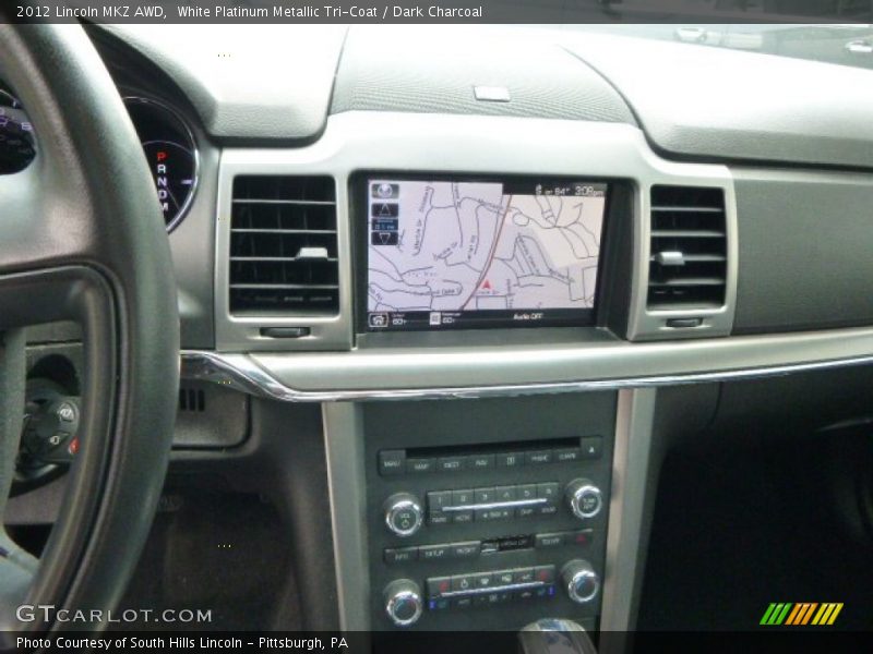 White Platinum Metallic Tri-Coat / Dark Charcoal 2012 Lincoln MKZ AWD