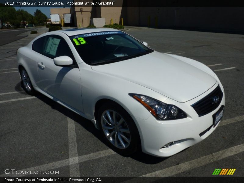 Moonlight White / Graphite 2013 Infiniti G 37 Journey Coupe