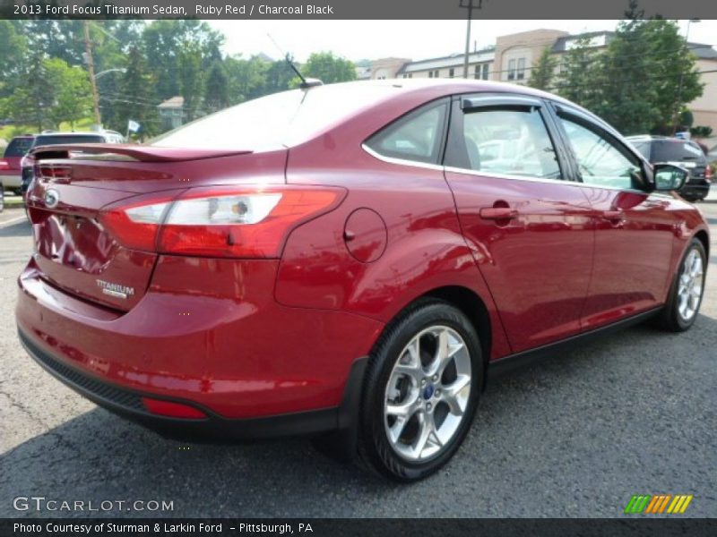 Ruby Red / Charcoal Black 2013 Ford Focus Titanium Sedan